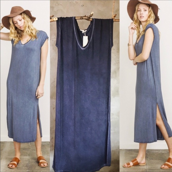 Mystree Dresses & Skirts - Mystree Casual Maxi Dress in Denim blue